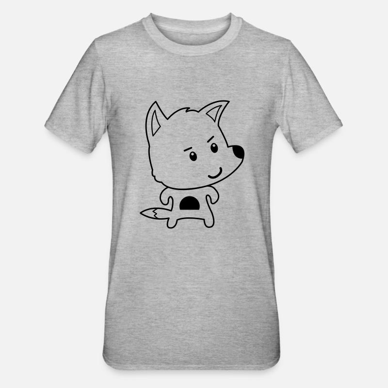 Fox Comic - Unisex Polycotton T-Shirt - heather grey