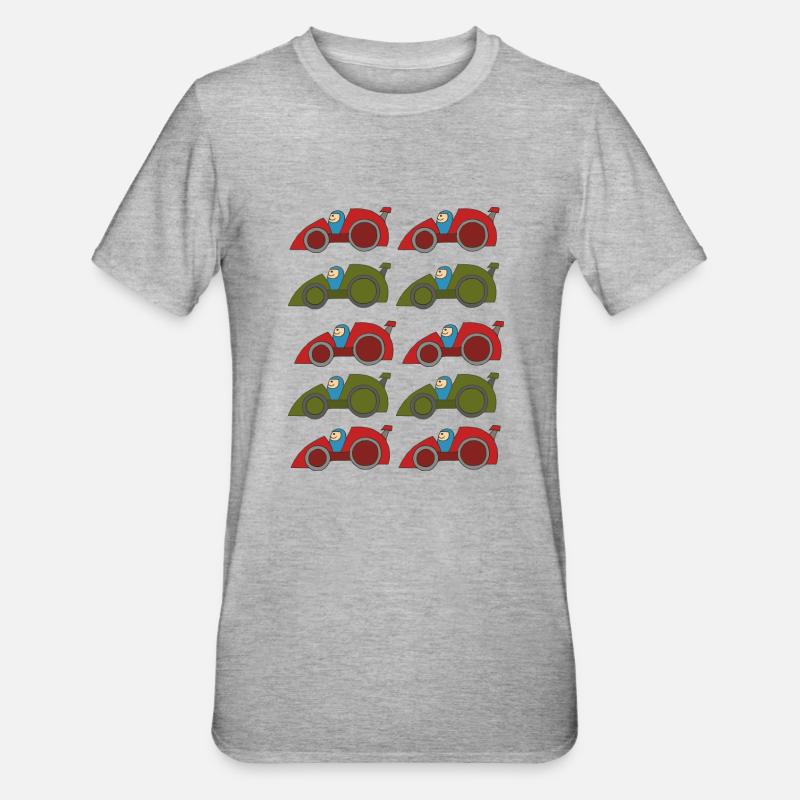 Course automobile 3 - T-shirt polycoton Unisexe - gris chiné