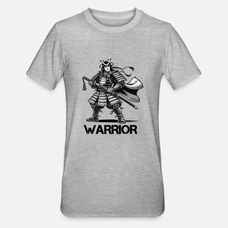Bande dessinée de samouraï - T-shirt polycoton Unisexe - gris chiné