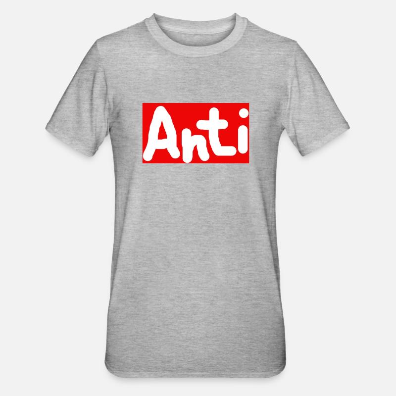 Anti - Unisex Polycotton T-Shirt - heather grey