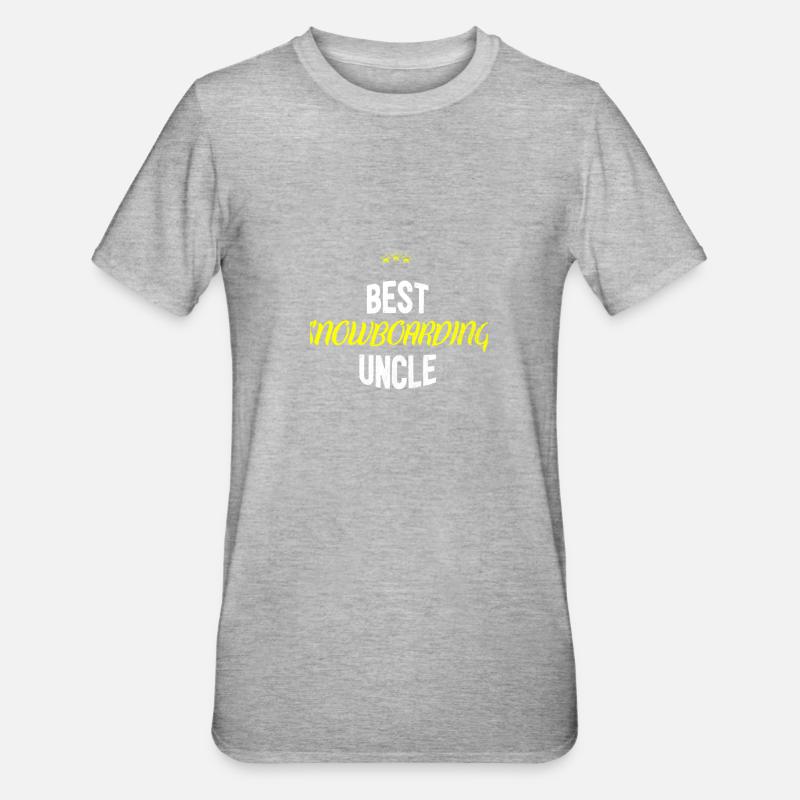 Distressed - BEST UNCLE SNOWBOARD - T-shirt polycoton Unisexe - gris chiné