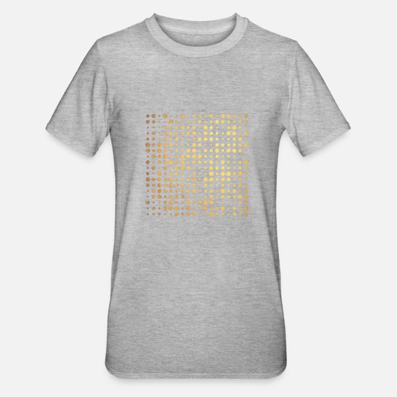 points d'or - T-shirt polycoton Unisexe - gris chiné