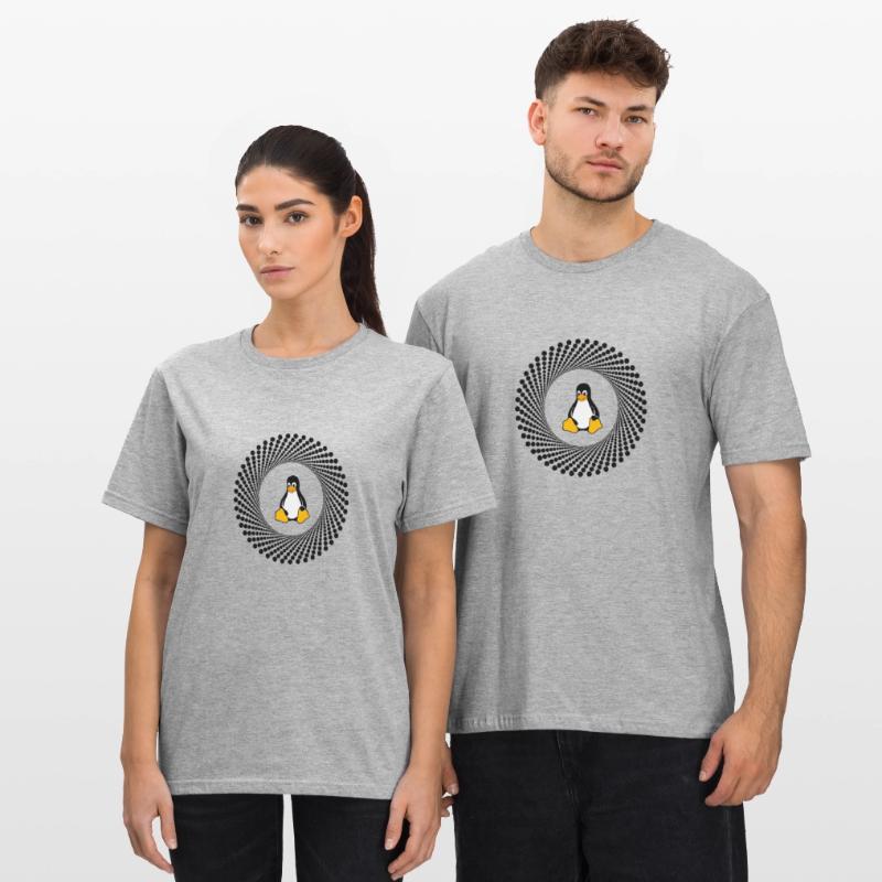 Computer System Pinguin Nerd pc inside Programm lo Unisex Polycotton T-Shirt