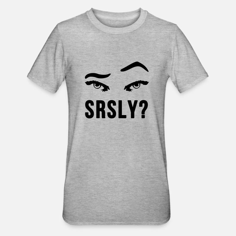 Seriously Seriously skeptical eyebrow gift - Unisex Polycotton T-Shirt - heather grey