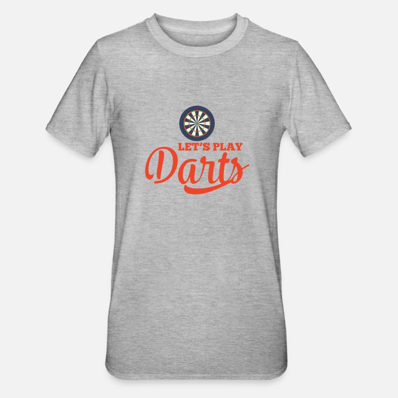 Fléchettes - Jeu de fléchettes - fléchettes - Cadeau - Chemise de fléchettes - T-shirt polycoton Unisexe - gris chiné