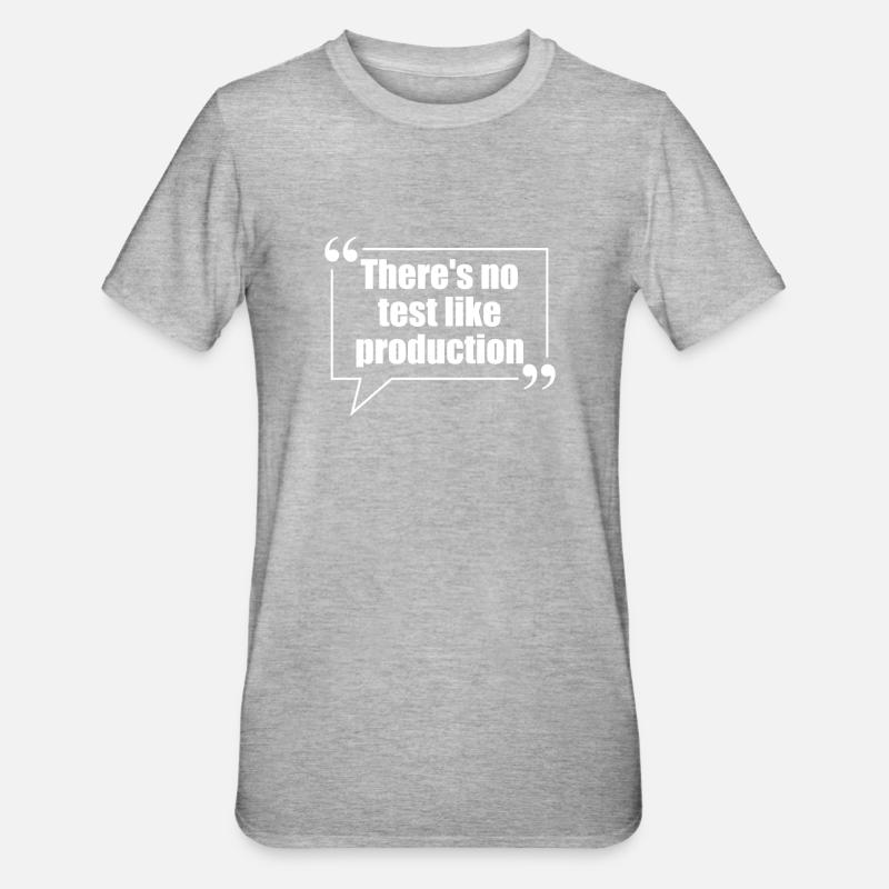 Programmierer, Software, Informatik, Developer - Unisex Polycotton T-Shirt - Grau meliert
