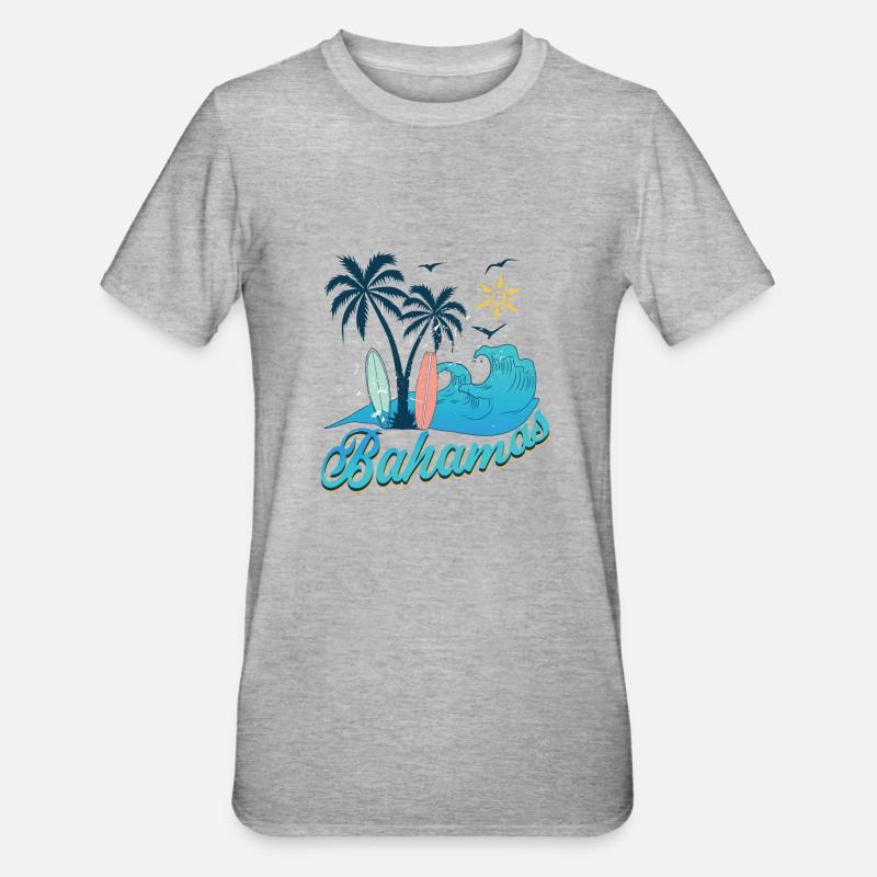 Bahamas vacances plage soleil - T-shirt polycoton Unisexe - gris chiné