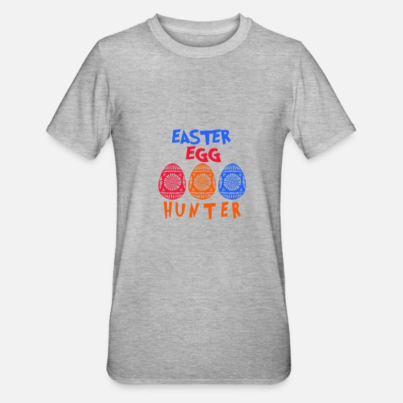Easter egg hunter - Unisex Polycotton T-Shirt - heather grey