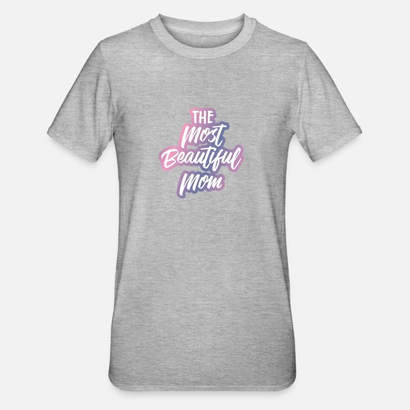 Mutter - Muttertag - Mom - Mami - Mama - Geschenk - Unisex Polycotton T-Shirt - Grau meliert