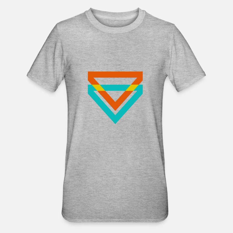 Triangular triangles are a kind of illusion - Unisex Polycotton T-Shirt - heather grey