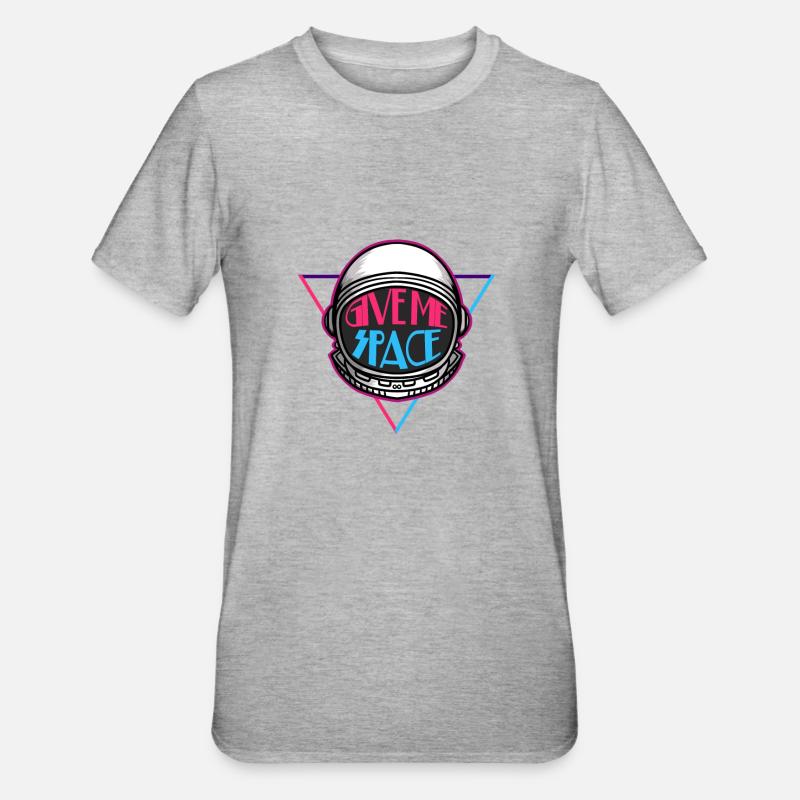 Espace - espace - espace - espace - dire - T-shirt polycoton Unisexe - gris chiné