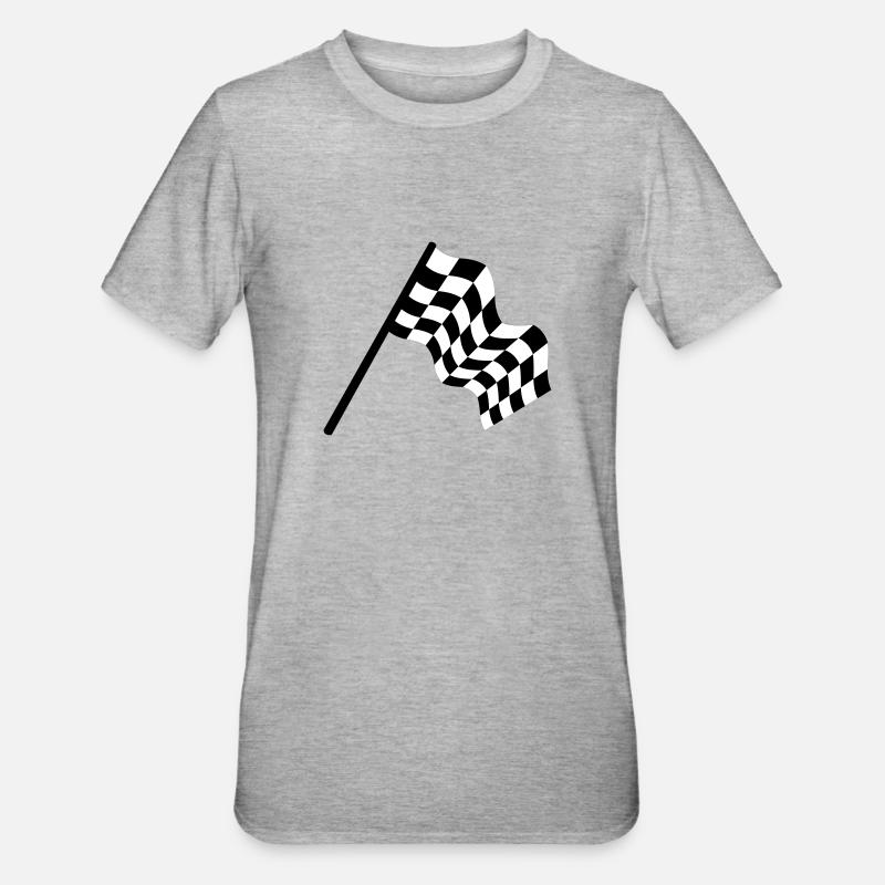la course automobile - T-shirt polycoton Unisexe - gris chiné