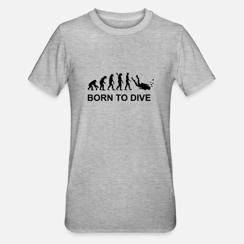 Évolution Plongée - T-shirt polycoton Unisexe - gris chiné