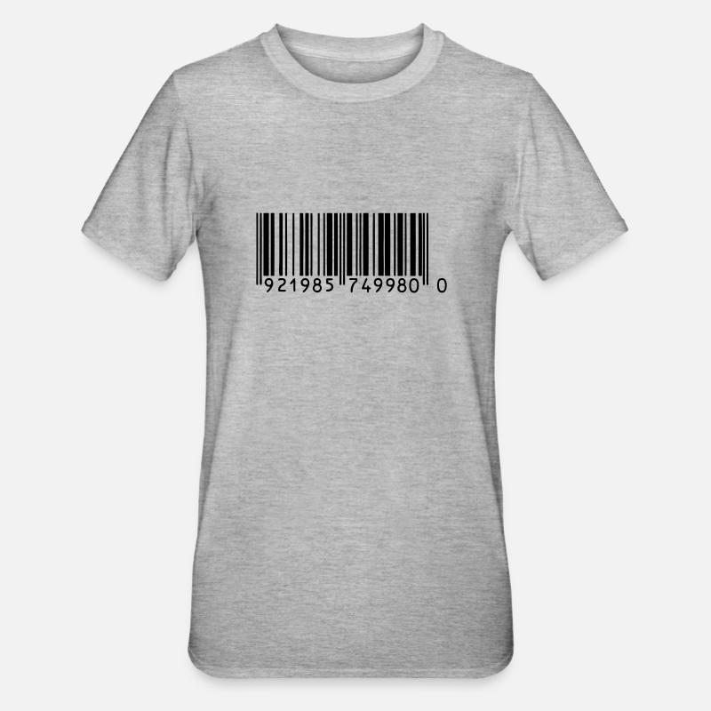 barcodef1 - Unisex Polycotton T-Shirt - heather grey