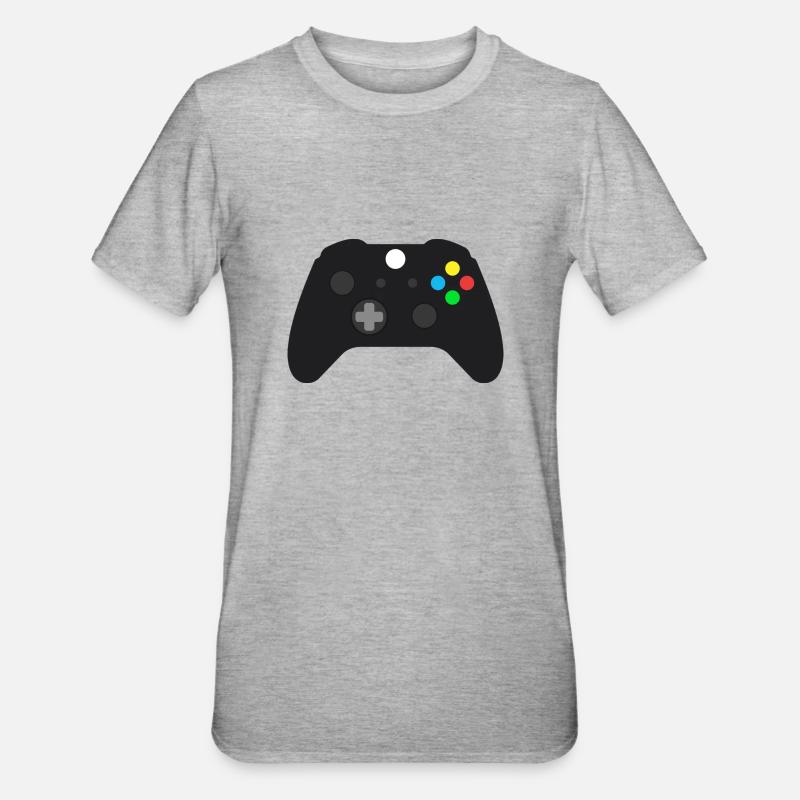 game controller - Unisex Polycotton T-Shirt - heather grey