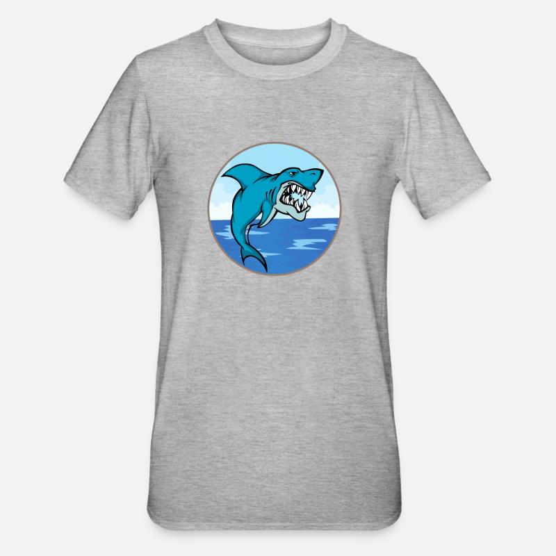 Megalodon - T-shirt polycoton Unisexe - gris chiné