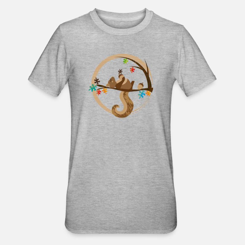 Ein Eichhörnchen schläft - Unisex Polycotton T-Shirt - Grau meliert