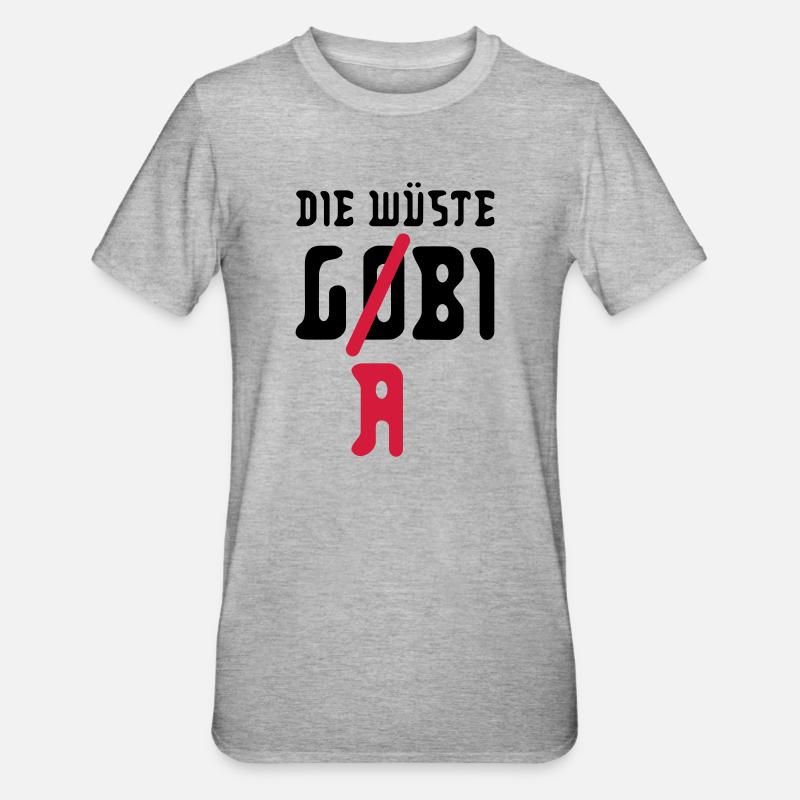die wüste g(o)(a)bi - Unisex Polycotton T-Shirt - Grau meliert