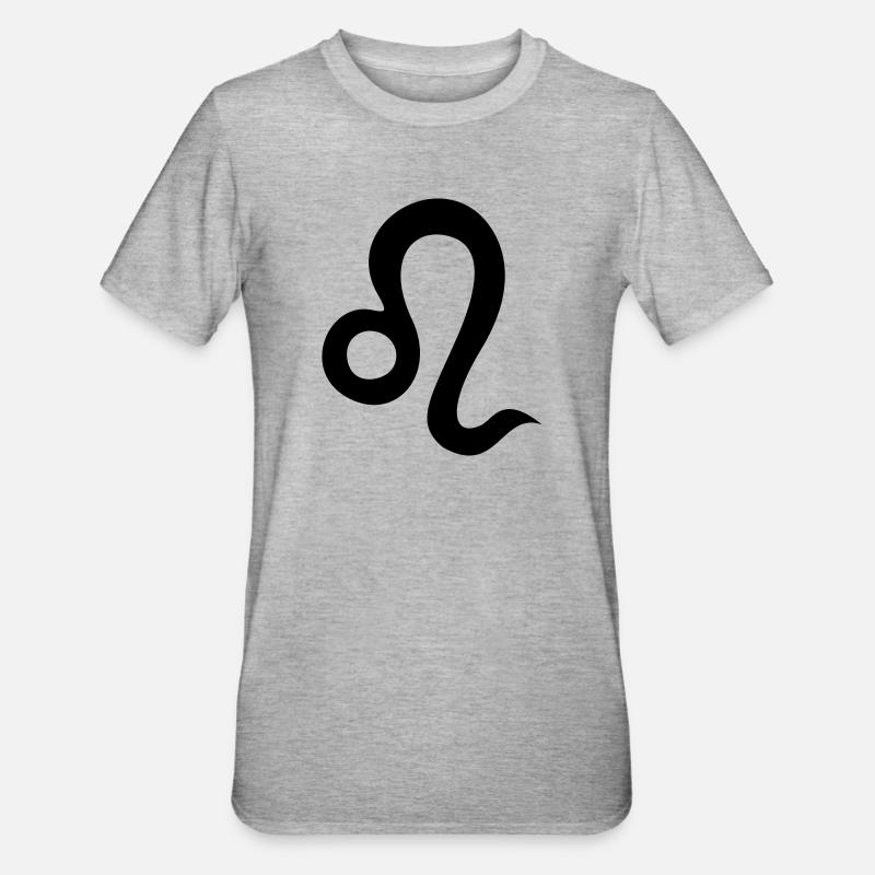 Sternzeichen Löwe - Unisex Polycotton T-Shirt - Grau meliert