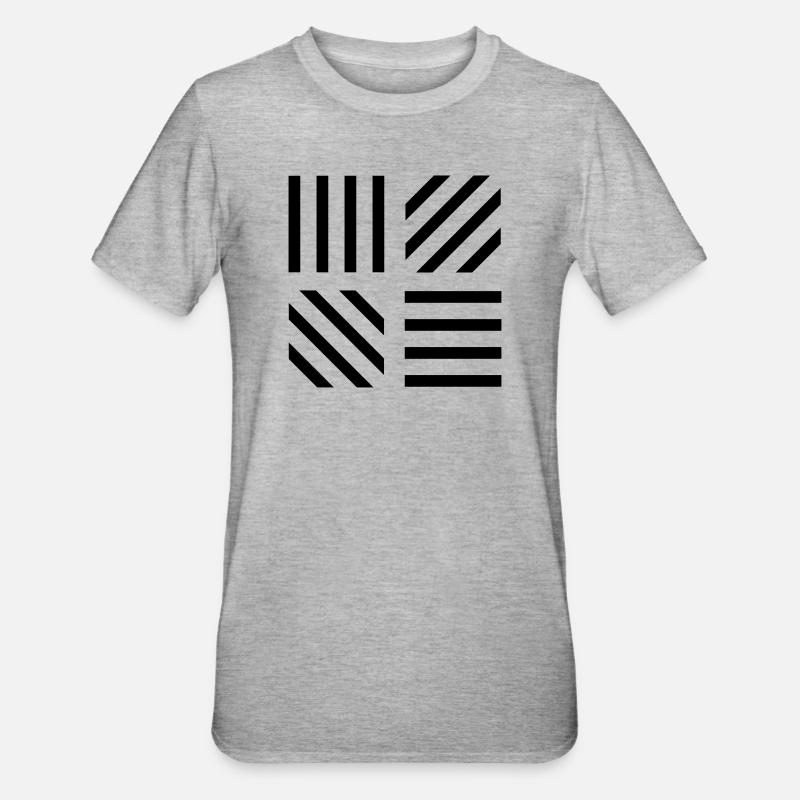 graphic stripe pattern - Unisex Polycotton T-Shirt - heather grey