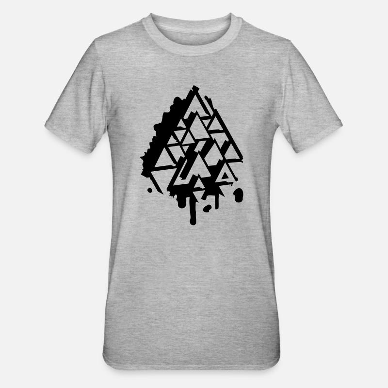 un triangle graffiti - T-shirt polycoton Unisexe - gris chiné