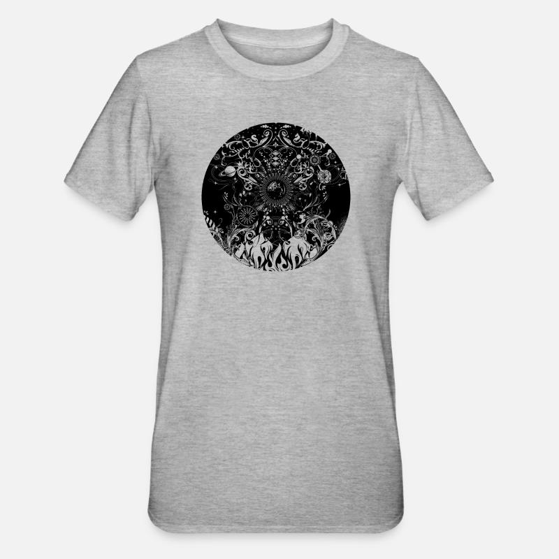 four elements - Unisex Polycotton T-Shirt - heather grey