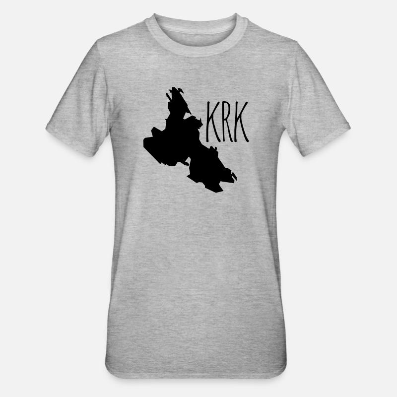 Krk - T-shirt polycoton Unisexe - gris chiné