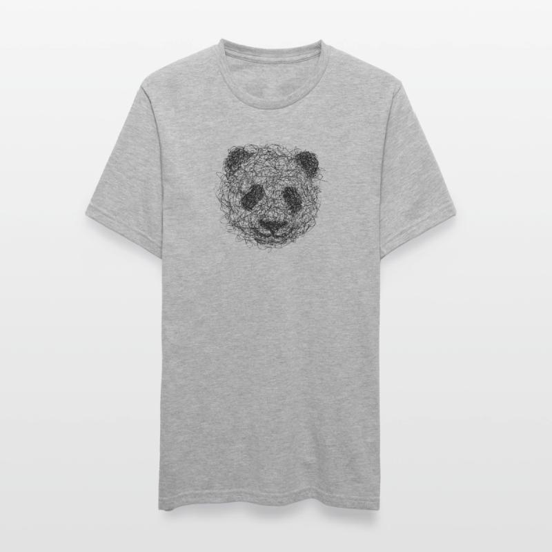 Panda Drawing Scribble - Panda scribble art Unisex Polycotton T-Shirt