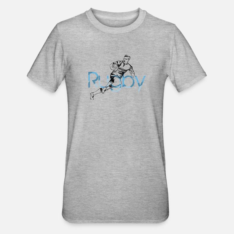 rugby - Unisex Polycotton T-Shirt - heather grey