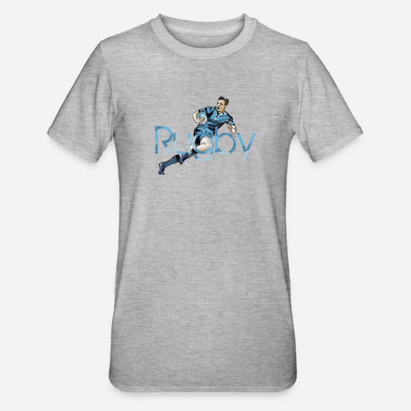Rugby - Unisex Polycotton T-Shirt - heather grey