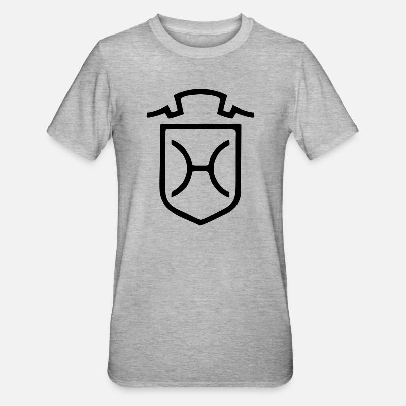 Holsteiner Pferd - Unisex Polycotton T-Shirt - Grau meliert