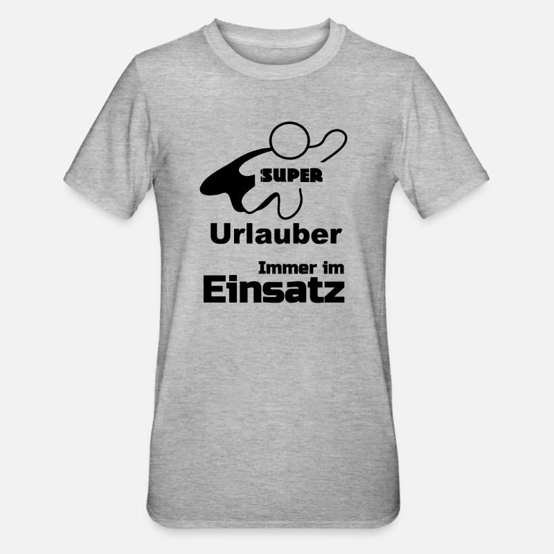 Super Urlauber Geschenk - Unisex Polycotton T-Shirt - Grau meliert