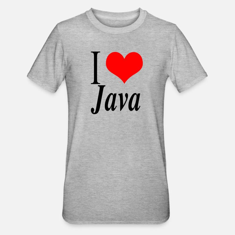 J'adore Java - T-shirt polycoton Unisexe - gris chiné