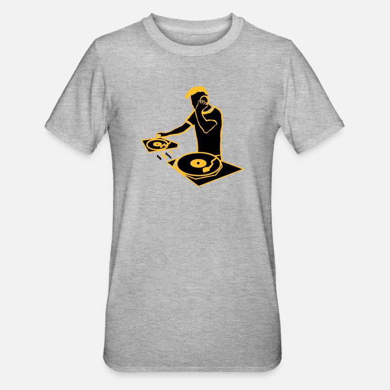 dj_2 - Unisex Polycotton T-Shirt - Grau meliert