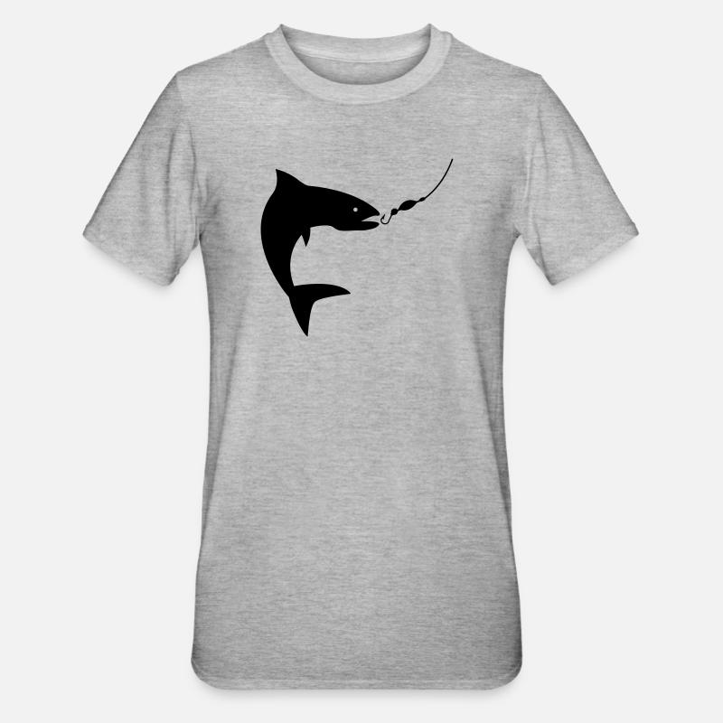 pêche - T-shirt polycoton Unisexe - gris chiné
