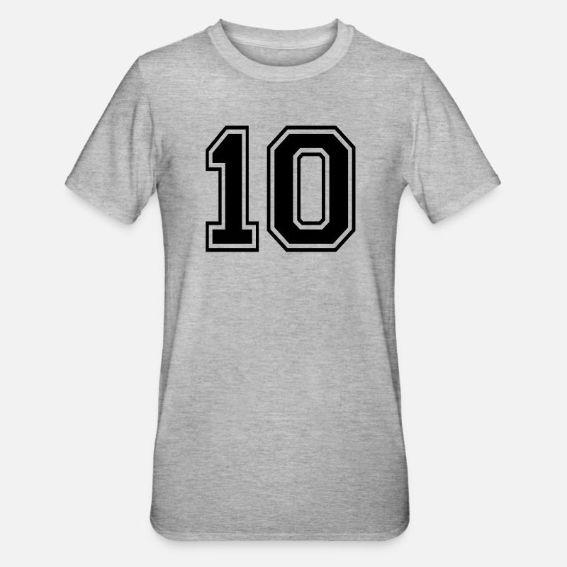 10 - T-shirt polycoton Unisexe - gris chiné