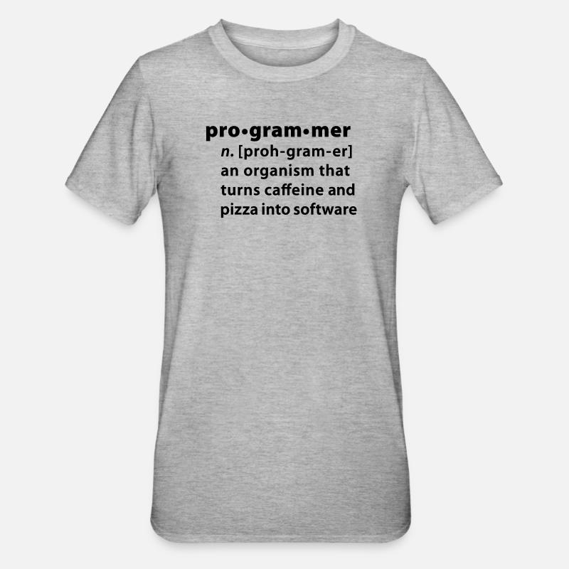 Programmer dictionary definition - Unisex Polycotton T-Shirt - heather grey