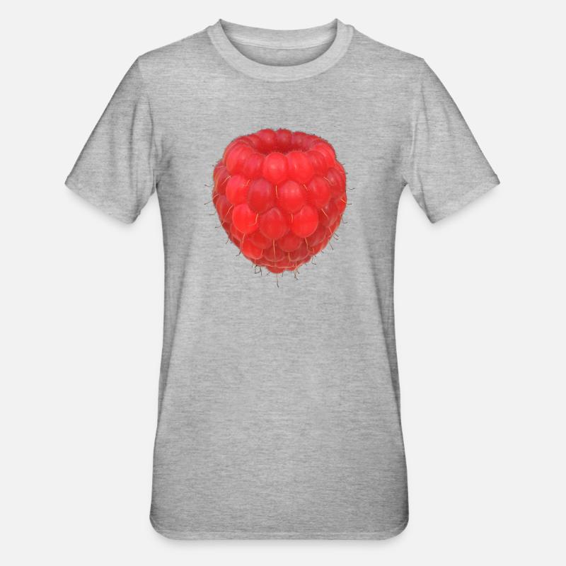 Modèle de grappe de framboises - T-shirt polycoton Unisexe - gris chiné