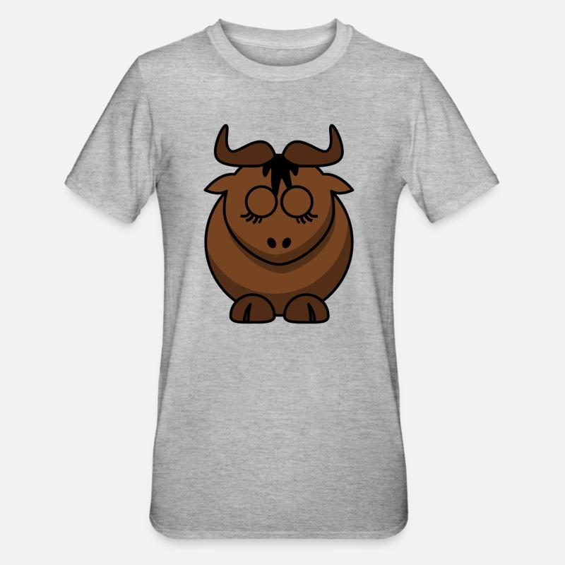 Conception du visage Braunbock - T-shirt polycoton Unisexe - gris chiné