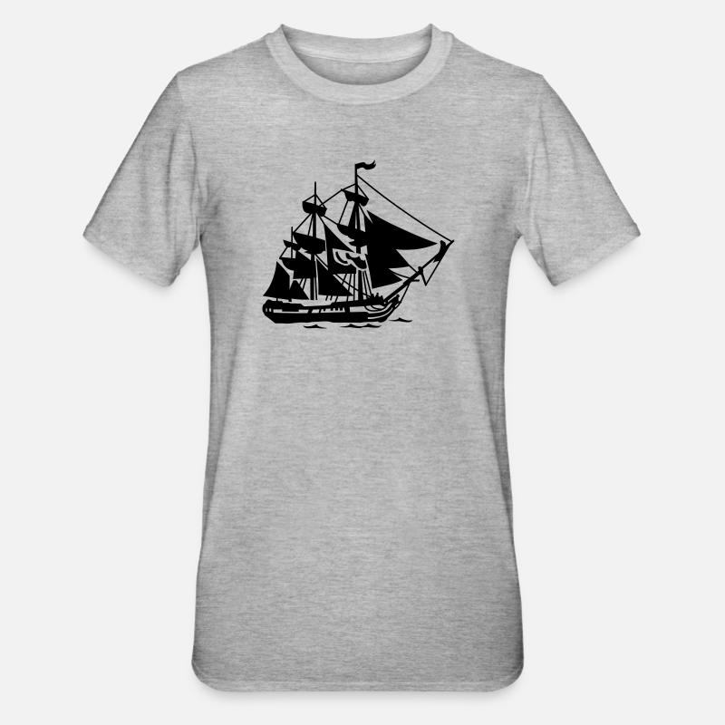 Schiff - Unisex Polycotton T-Shirt - Grau meliert