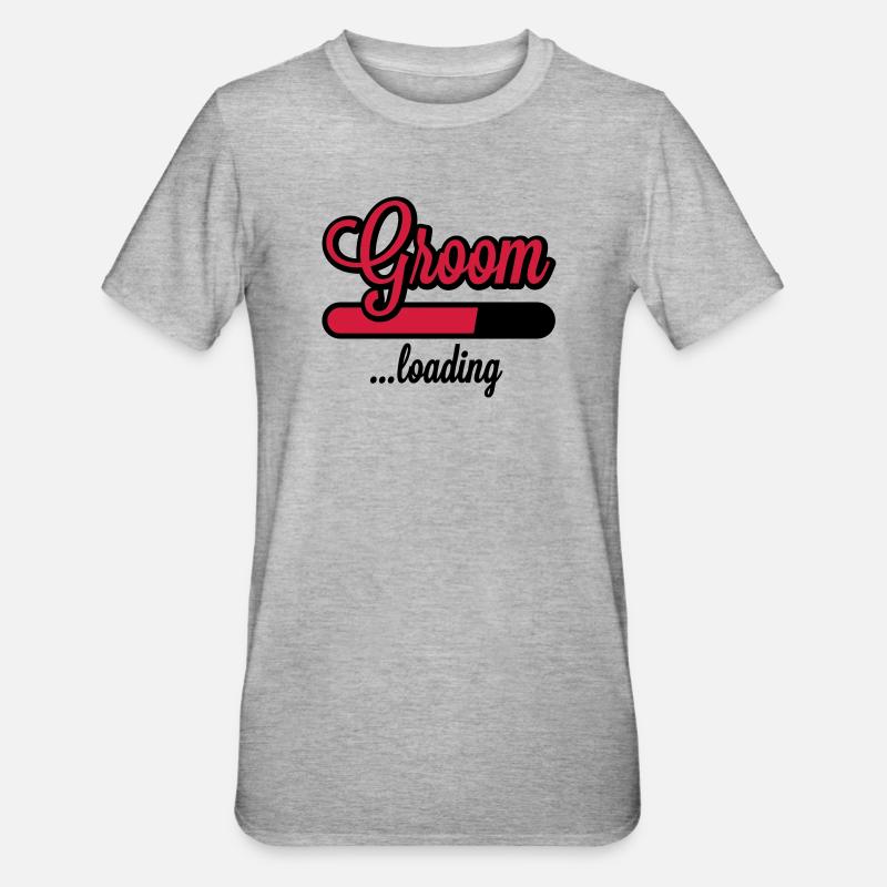Groom loading - Unisex Polycotton T-Shirt - Grau meliert