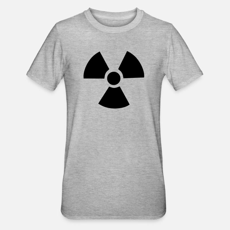 Radioactive Symbol - Unisex Polycotton T-Shirt - heather grey