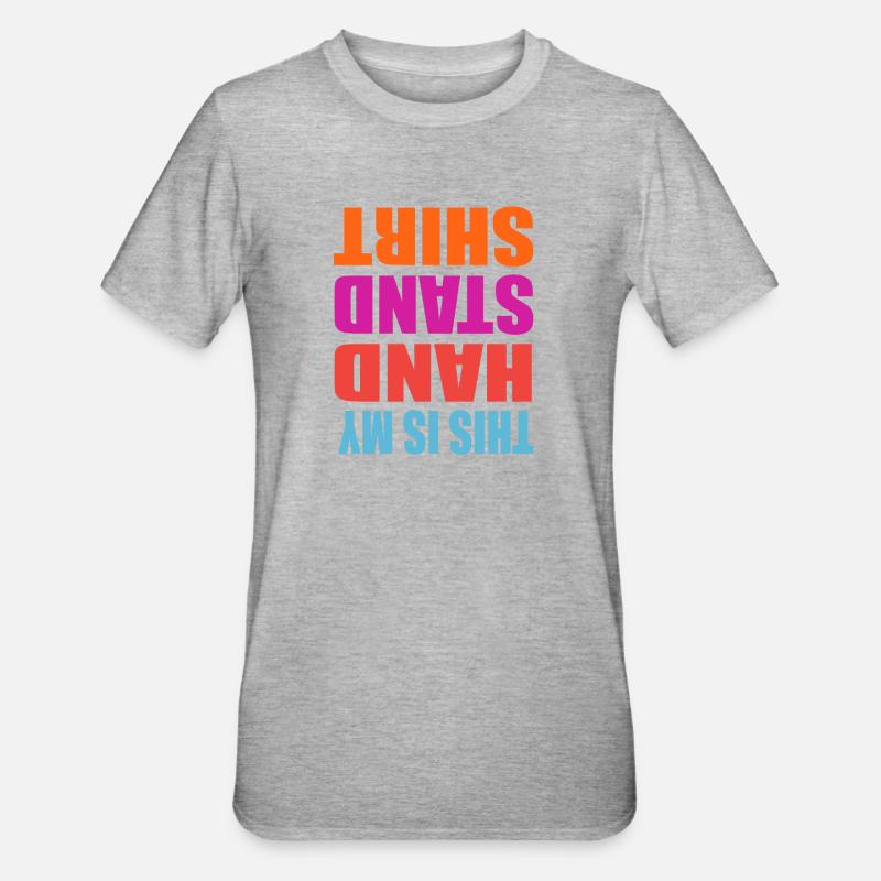stand de la main - T-shirt polycoton Unisexe - gris chiné