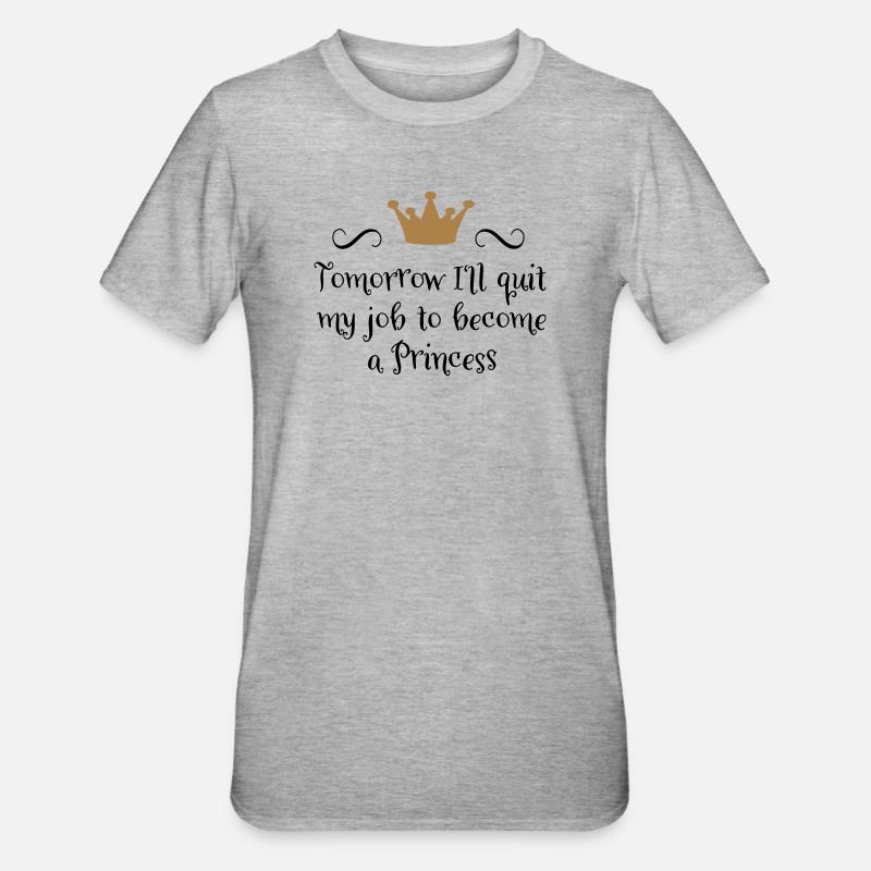 princess - T-shirt polycoton Unisexe - gris chiné