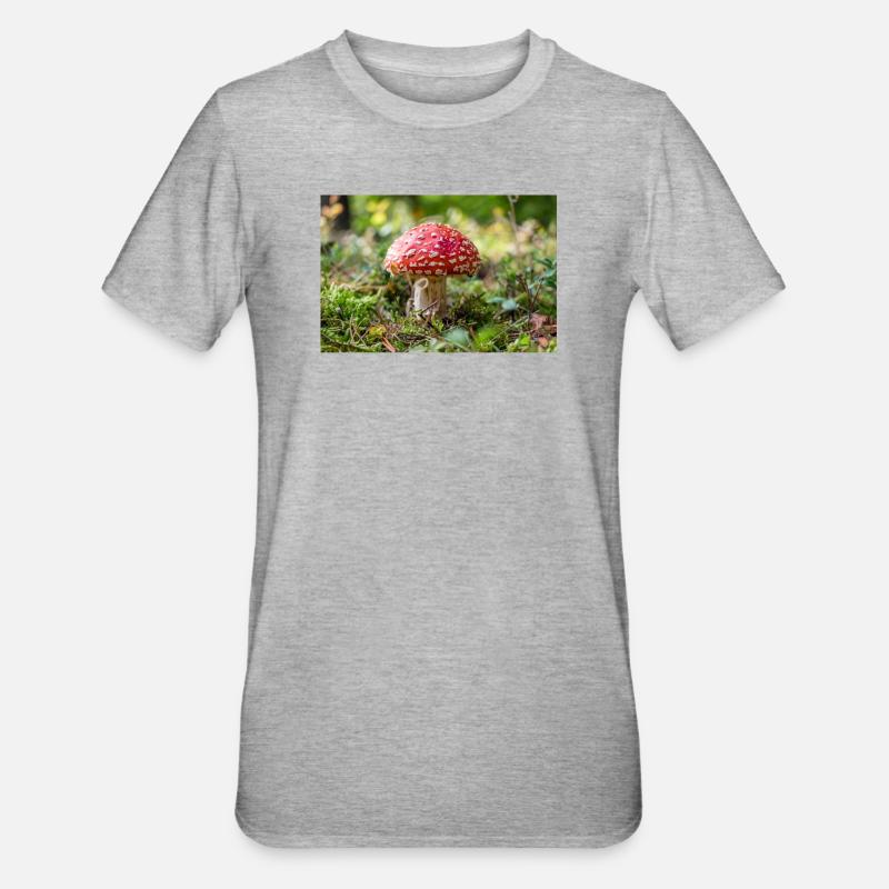 Toadstool - Unisex Polycotton T-Shirt - heather grey