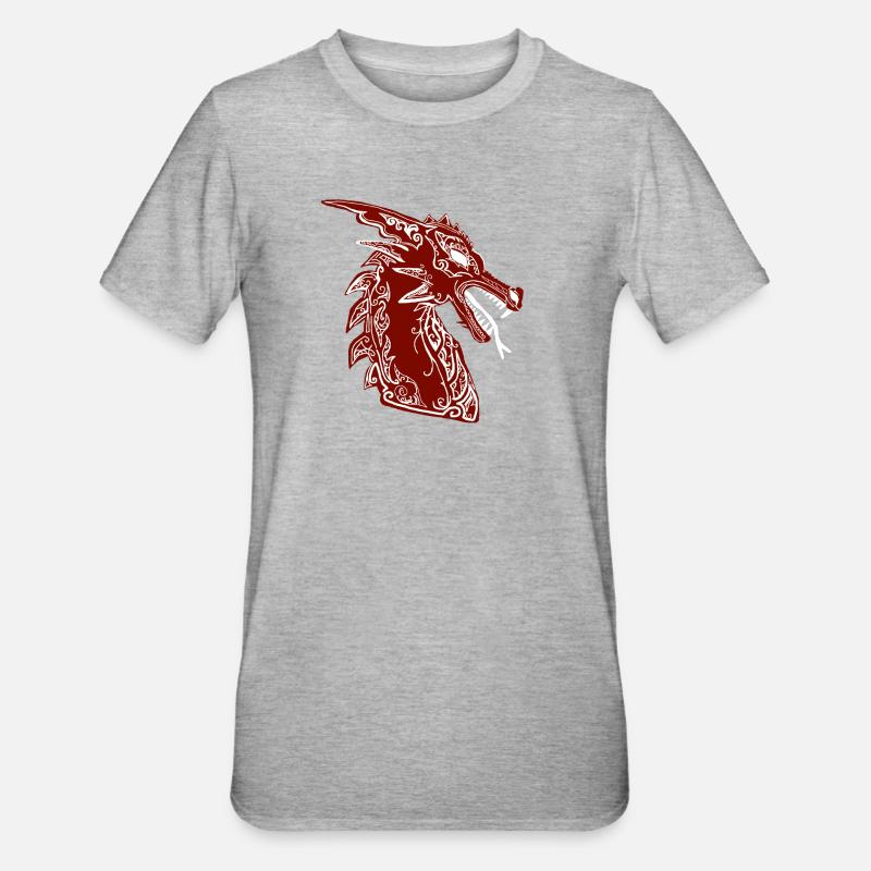 dragon - T-shirt polycoton Unisexe - gris chiné
