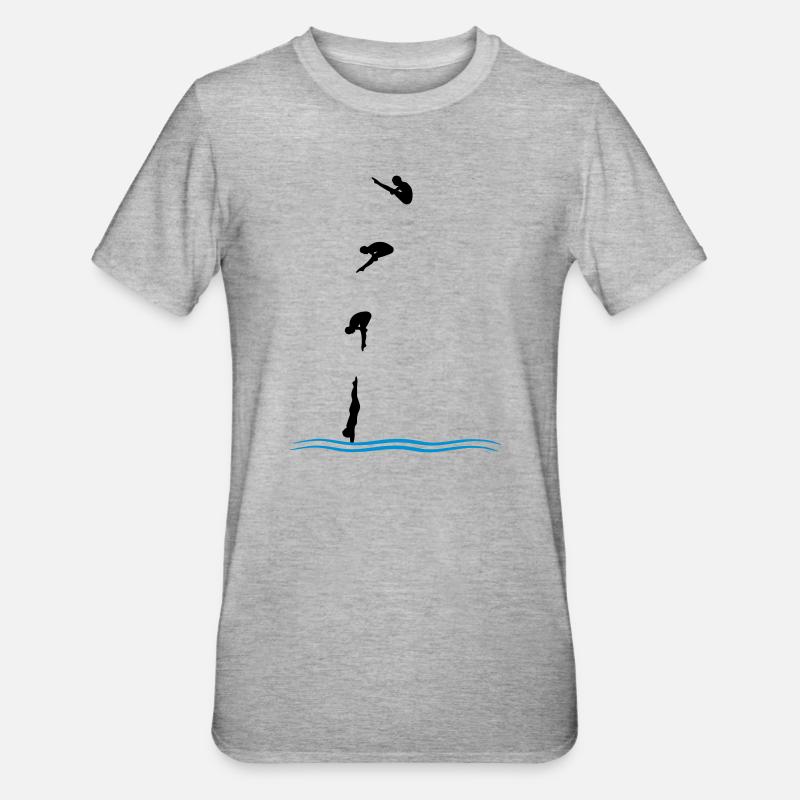 High diving - Unisex Polycotton T-Shirt - heather grey