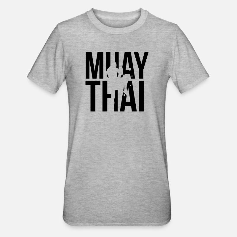 muay thai - T-shirt polycoton Unisexe - gris chiné