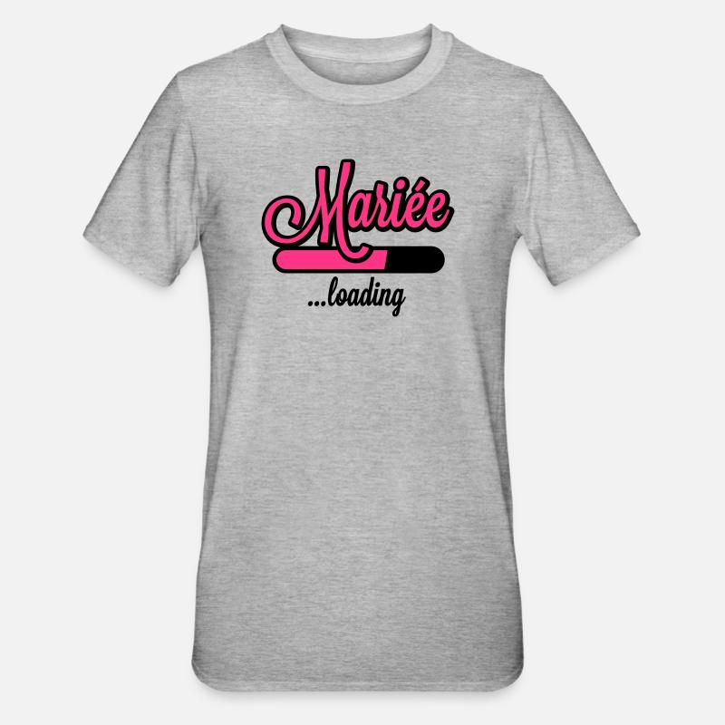 Mariée loading - T-shirt polycoton Unisexe - gris chiné