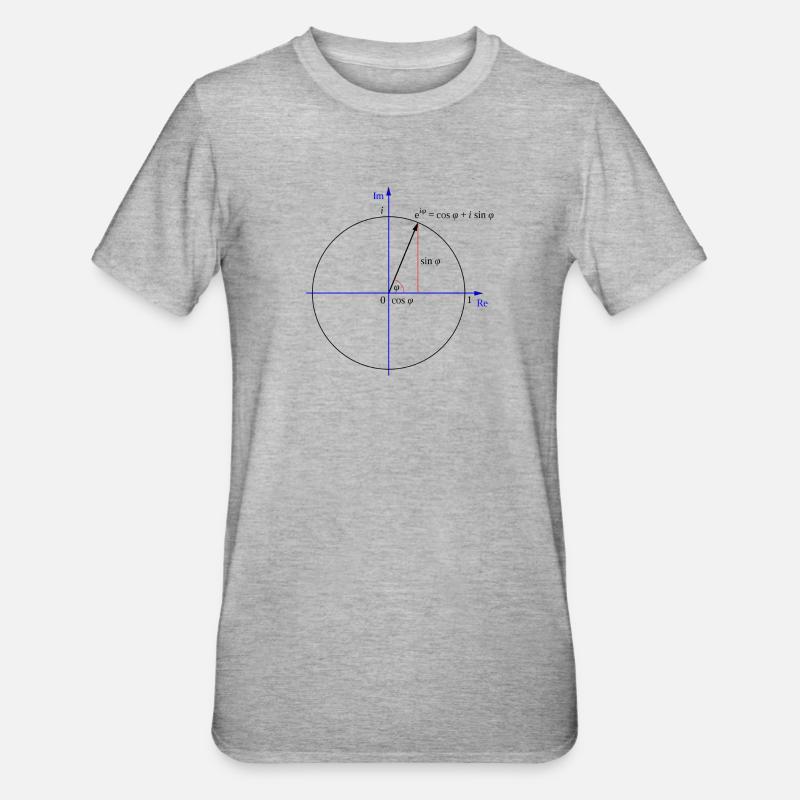 Formule d'Euler - T-shirt polycoton Unisexe - gris chiné
